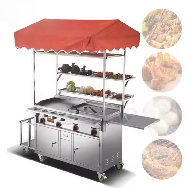 Food Snacks Catering - 移動式食品カートトレーラー ステンレス製アイスクリームトラック ファーストフードカスタマイズ ホットドッグケータリングカー