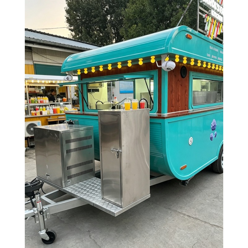 Food Snacks Catering - 商業街夜市ケータリング屋台カート移動式食品スナックティーダイニングカート多機能販売サービス機器