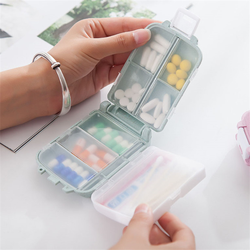 Seaweed Snack - ウィークリーピルボックス 8 グリッド薬オーガナイザータブレット収納ボックス旅行ピルケース薬剤ディスペンサーコンテナヘルスケアポータブル