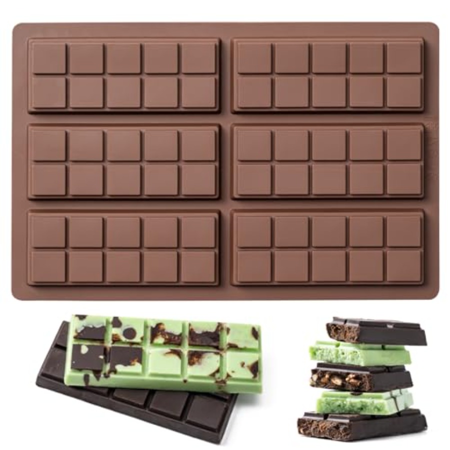 Chocolate Snack - チョコレートバー型 ノンスティックチョコレート型 100個 食品グレードシリコン製ディープモールド ドバイ産ピスタチオロッドキャンディスナック クナフェ