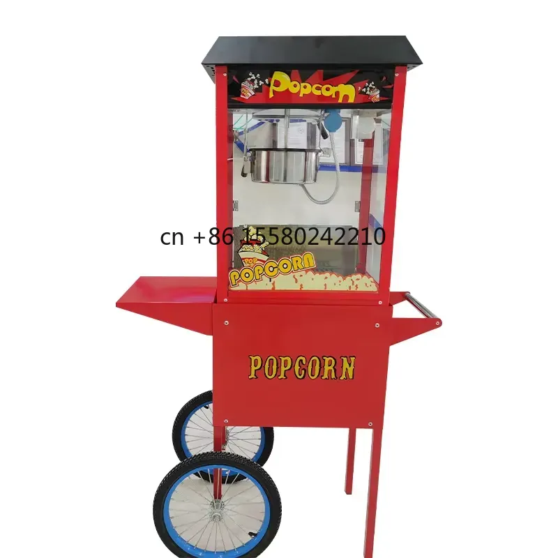 Popcorn - 2026年最新自動縦型ポップコーンマシン（カート付き）新鮮なポップコーンを製造、高生産性、業務用