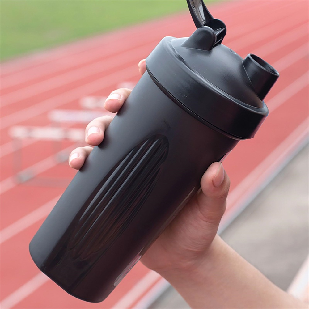 Protein Bar - ポータブル 1pc プロテインシェーカー 600ml フィットネスボトル ワイヤーウィスクボール付き