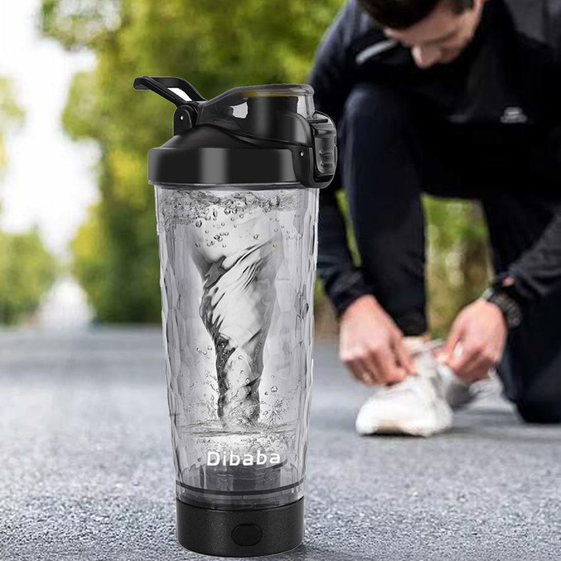 Protein Bar - 700 ミリリットル電気プロテインパウダー混合カップ自動シェーカーボトルミキサーシェイクボトルミルクコーヒーブレンダーケトル fro ジム屋外