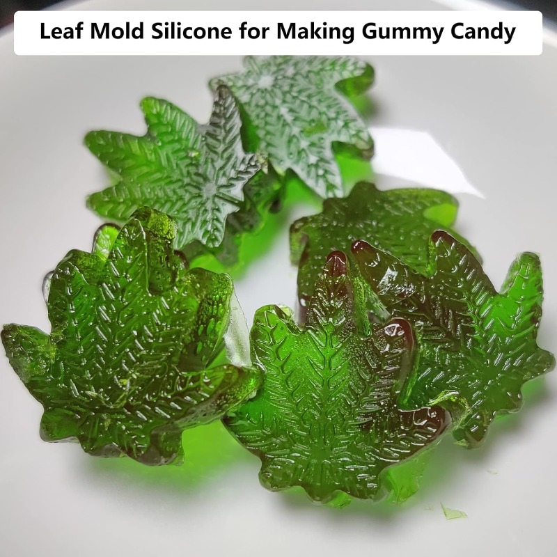 マリファナ、大麻、麻の葉の形をした70個の空洞を持つシリコン - Gummy Candy のレビューと価格