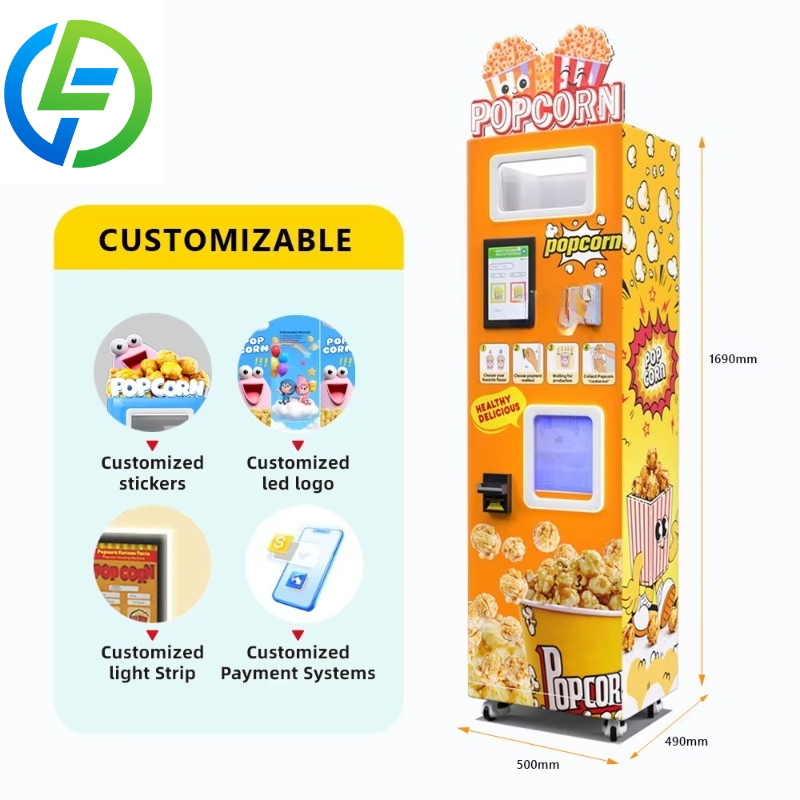 カスタマイズ可能な24時間稼働ポップコーン自動販売機 - 1 - Popcorn のレビューと価格