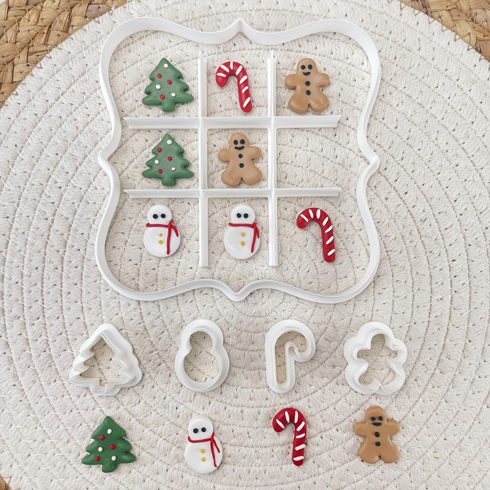 6個入りクリスマスティックタックトーコッキーカッターセット、 - Cookies Pack のレビューと価格