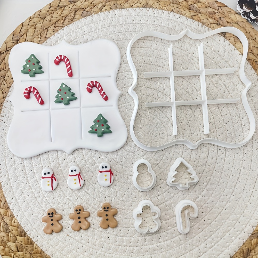 6個入りクリスマスティックタックトーコッキーカッターセット、 - Cookies Pack のレビューと価格