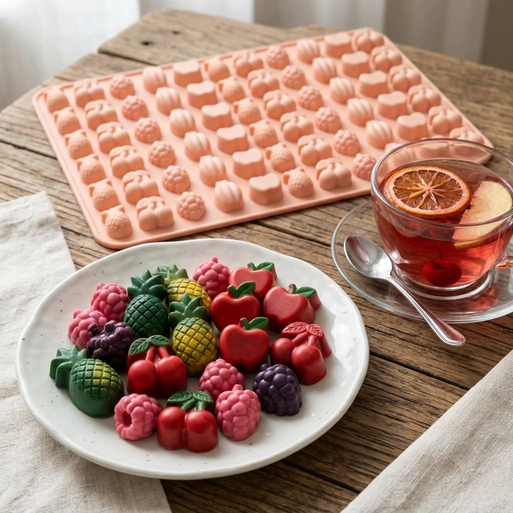 グミフルーツ型、BPAフリー食品グレードシリコン型、チェリー - Gummy Candy のレビューと価格