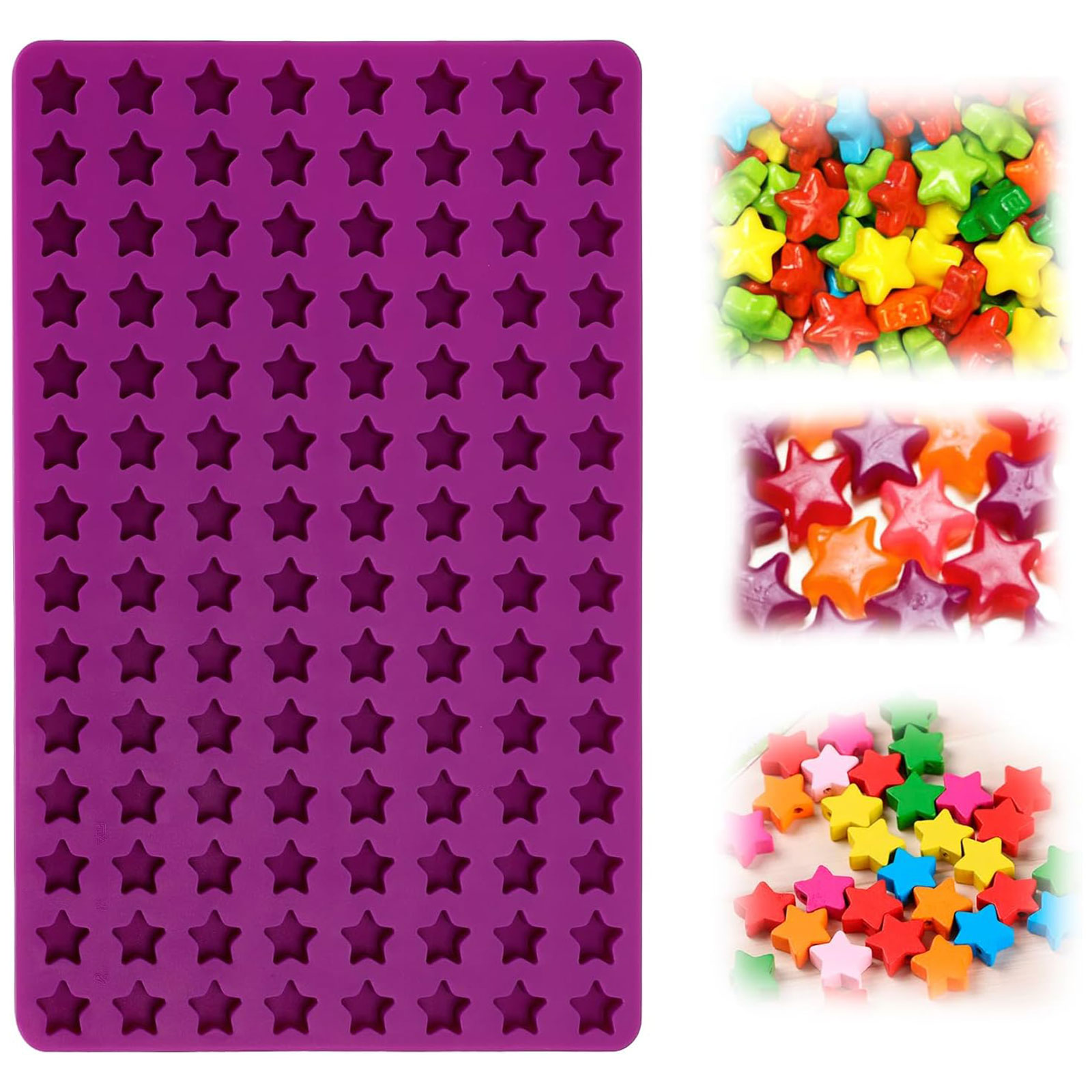 112個のミニスター型シリコンモールド、楽しい形のチョコレー - Gummy Candy のレビューと価格