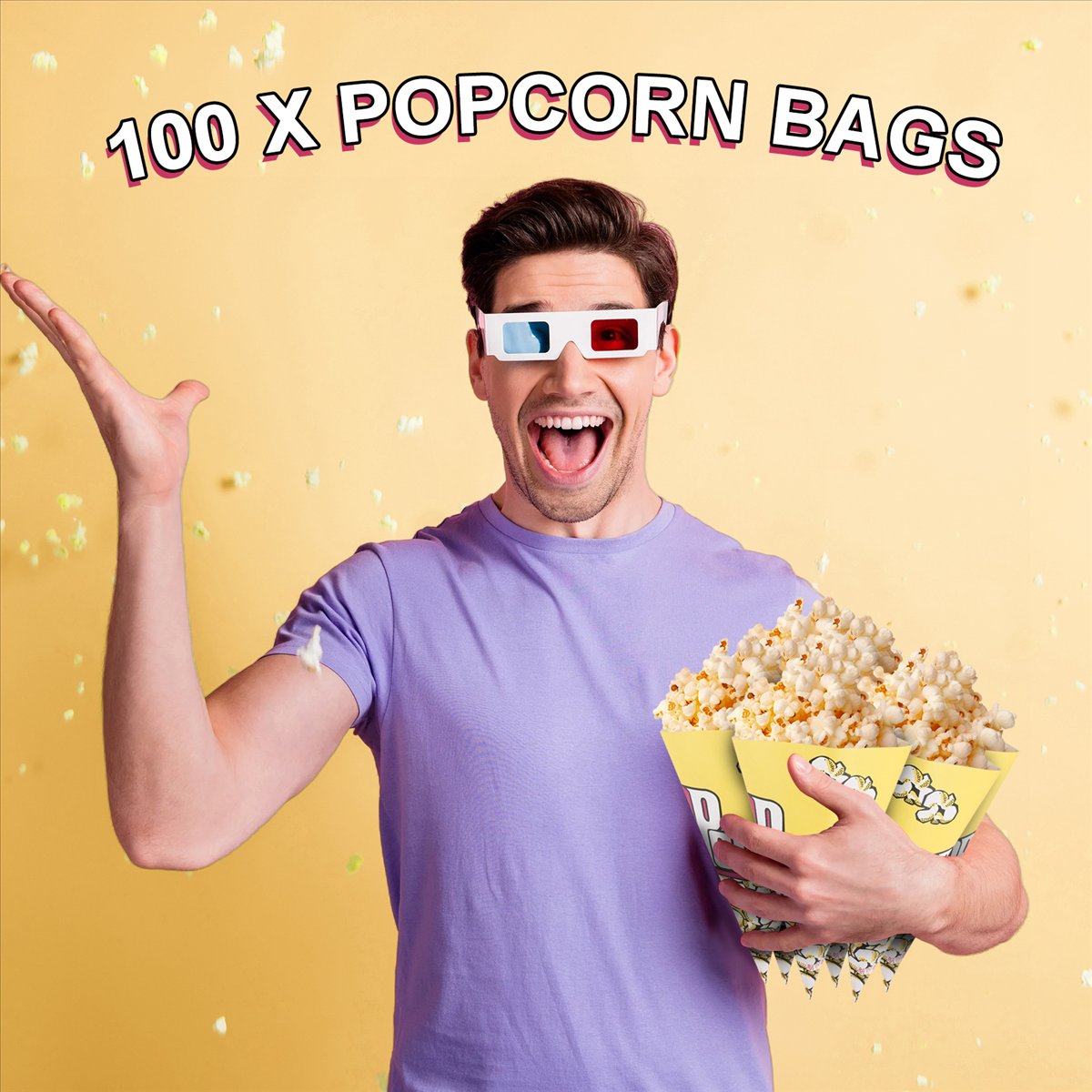 【プロモーション】100X ポップコーンバッグ 紙袋 アーモ - Popcorn のレビューと価格