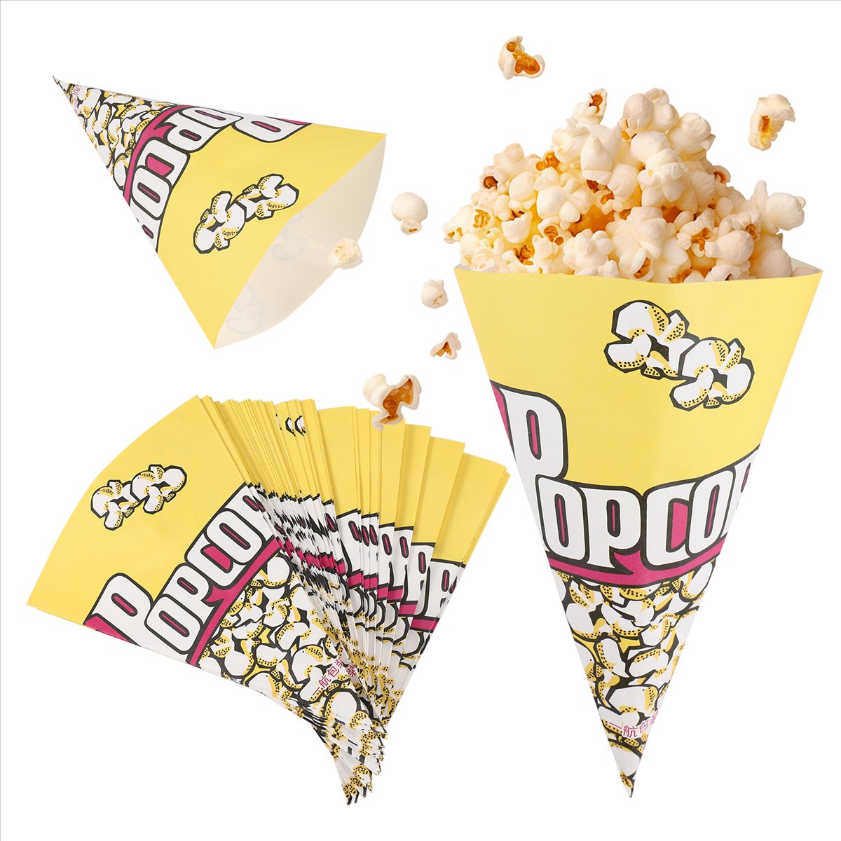 【プロモーション】100X ポップコーンバッグ 紙袋 アーモ - Popcorn のレビューと価格