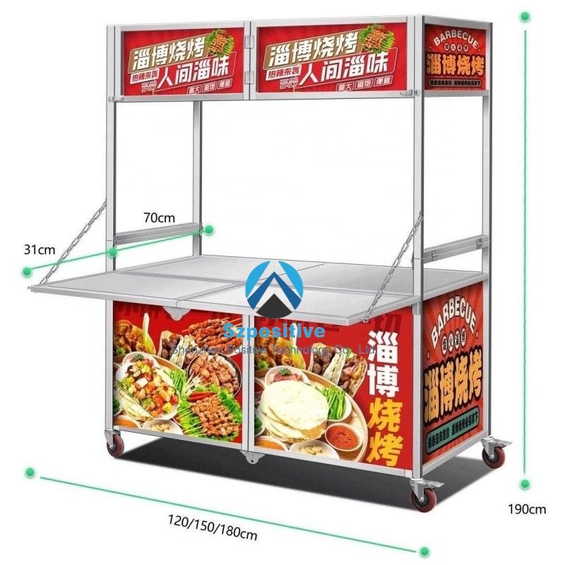 カスタムステンレス製ケータリング機器移動式フードカート販売ト - Food Snacks Catering のレビューと価格