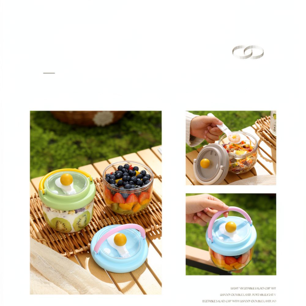 オフィス、学校、旅行に最適な、持ち運び可能なサラダ容器。取っ - Healthy Snacks Food のレビューと価格
