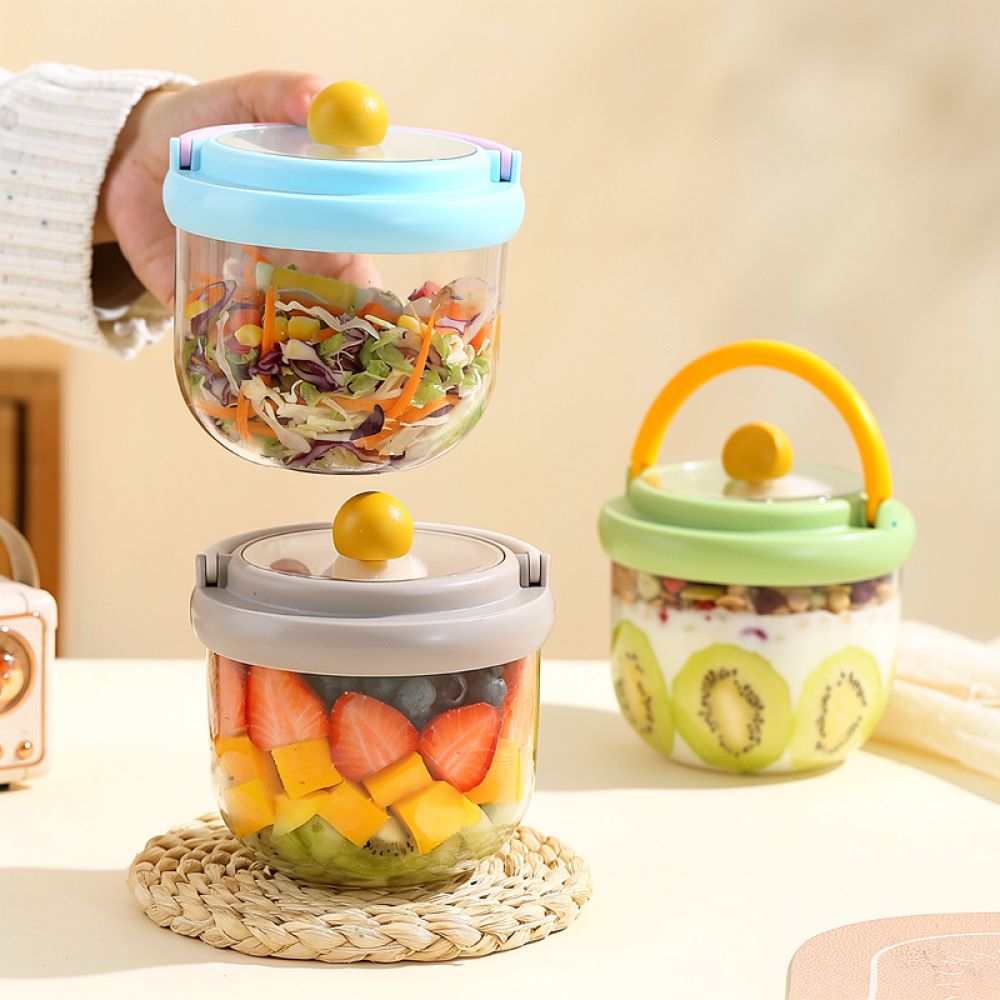 オフィス、学校、旅行に最適な、持ち運び可能なサラダ容器。取っ - Healthy Snacks Food のレビューと価格